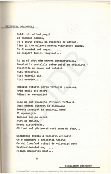 M-1076-1130-49 - 55 de Poezii în manuscris dactilografiat. ALEXANDRU MIRCESCU